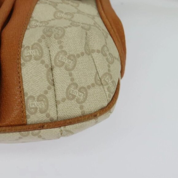 GUCCI GG Plus Supreme Shoulder Bag PVC Beige Gold Auth 139096 - Picture 5 of 16